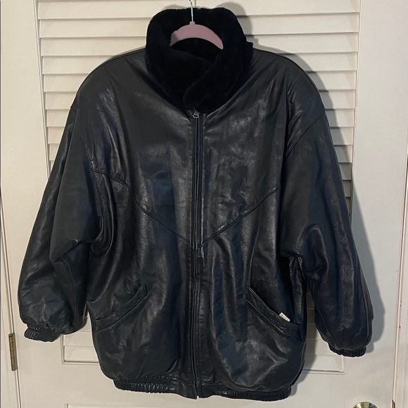 Reversible Midnight Blue Opossum Fur and Lamb Leather Jacket